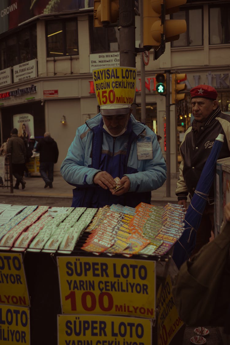 Men Selling Lottery Coupons