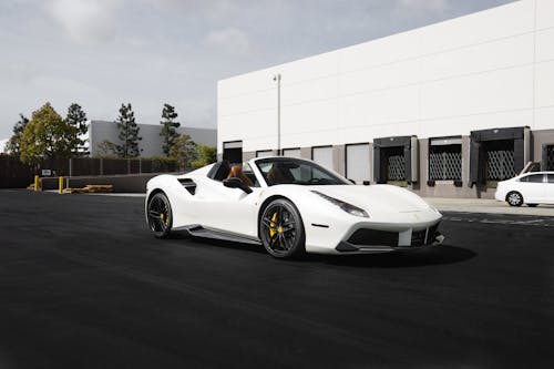 A White Ferrari 488 Spider