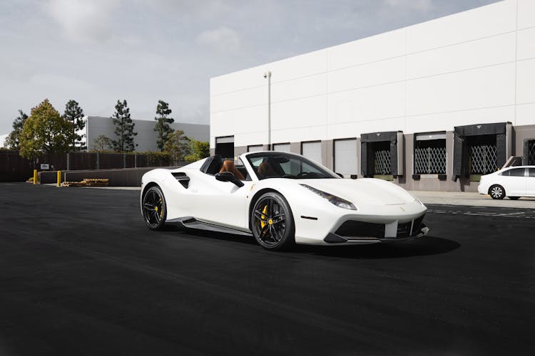 A White Ferrari 488 Spider