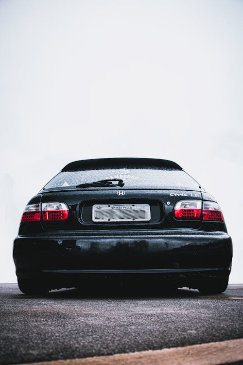 Black Car Parked on the Street