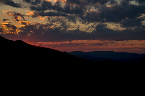 Free stock photo of blue ridge mountain sunset, mountain, sunset