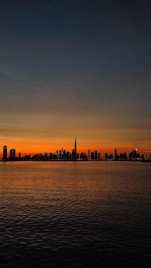 UAE, オレンジ色の空, シティの無料の写真素材