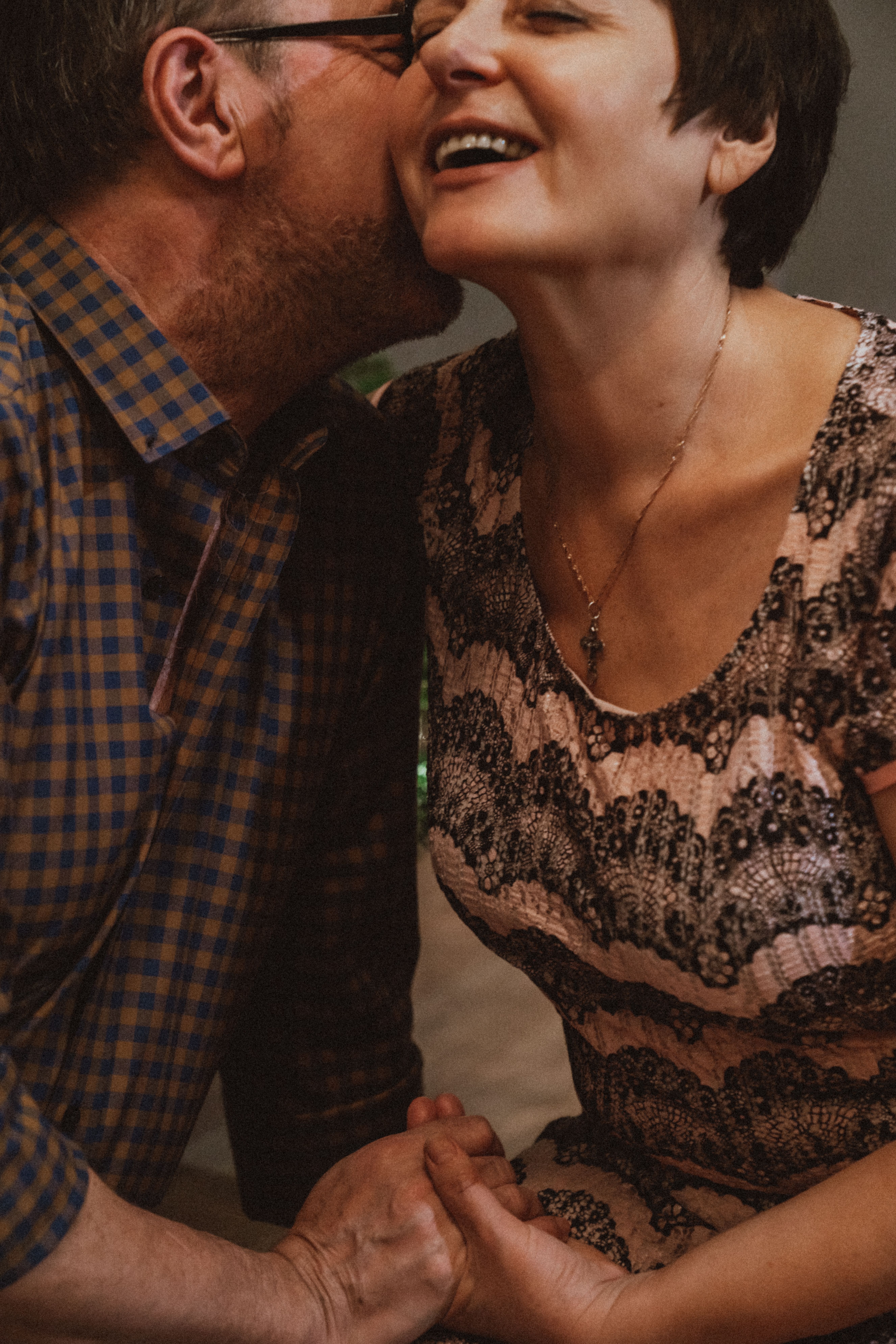 Attractive mature couple smiling together in a portrait