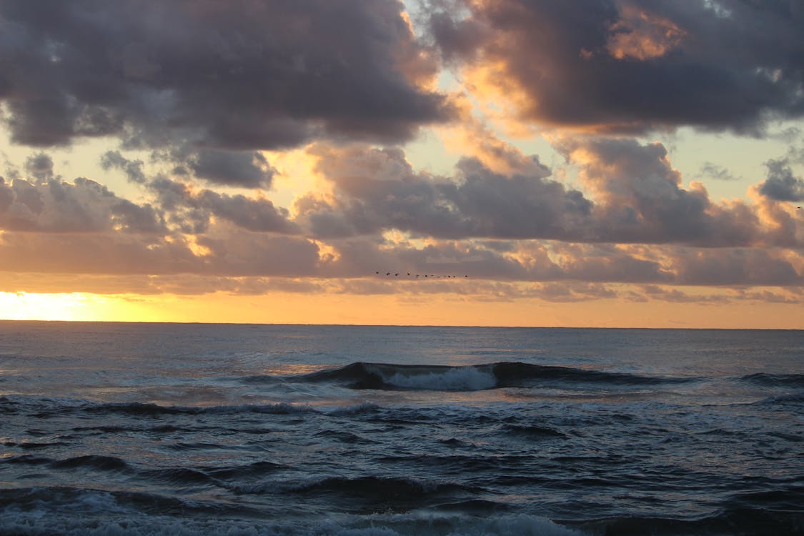 altın saat, bulut görünümü, deniz içeren Ücretsiz stok fotoğraf