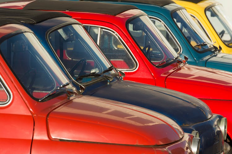 Lined Up Parked Cars