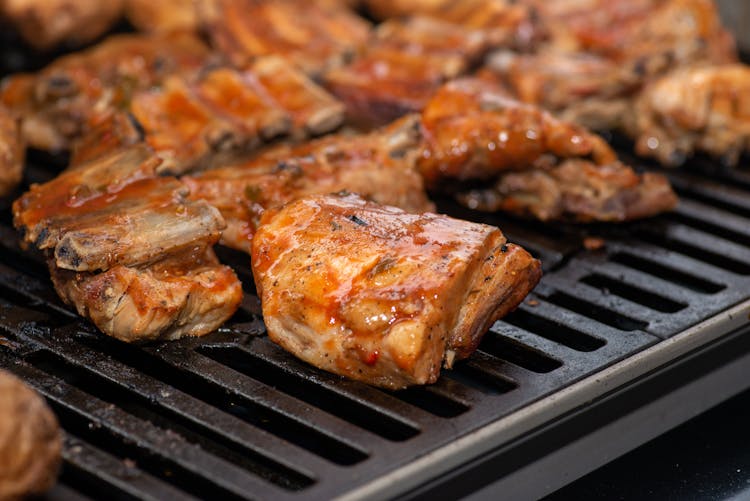 Juicy Meat On Barbecue