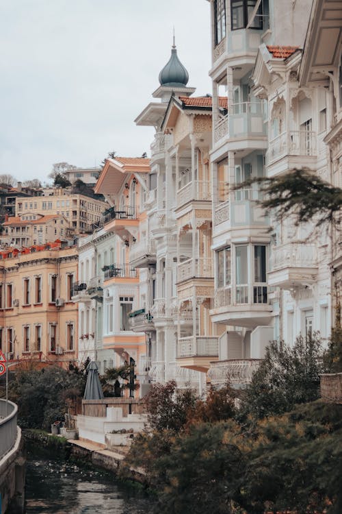 Ornate Buildings on City Street