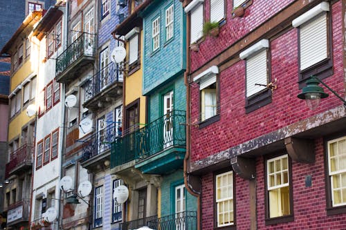 Multicolored Multi-story Buildings