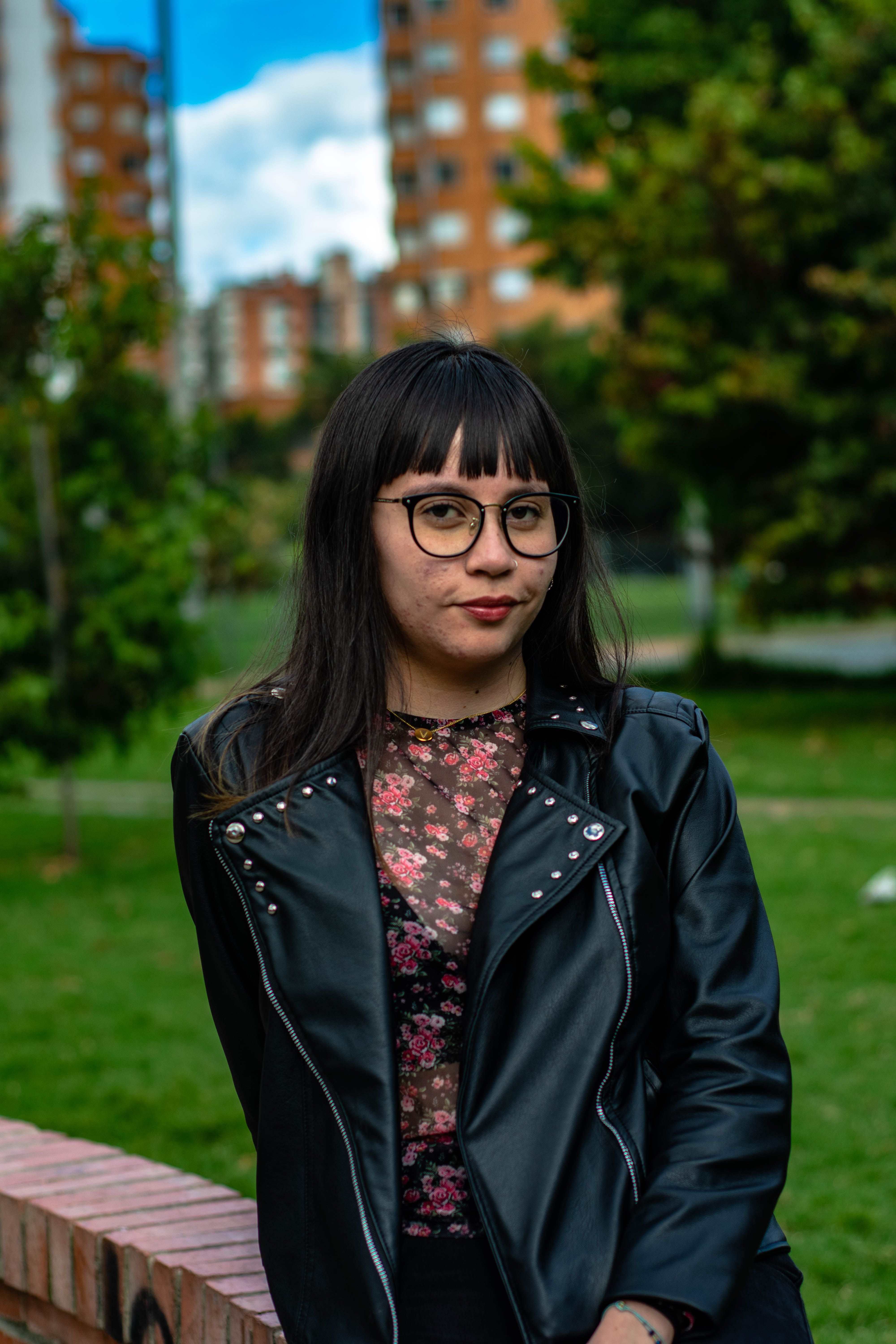 A Woman in a Black Leather Jacket · Free Stock Photo