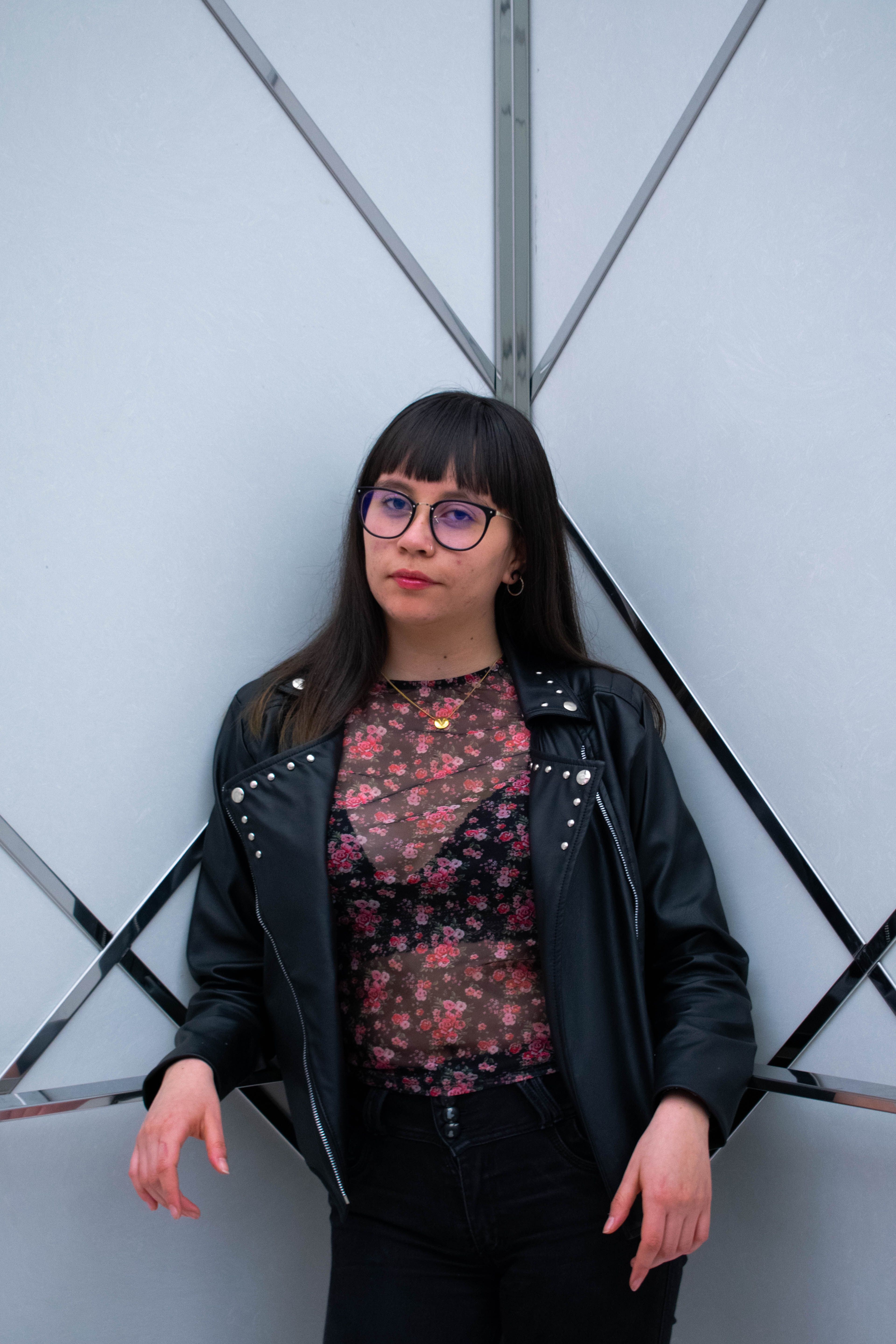 A Woman in a Black Leather Jacket · Free Stock Photo