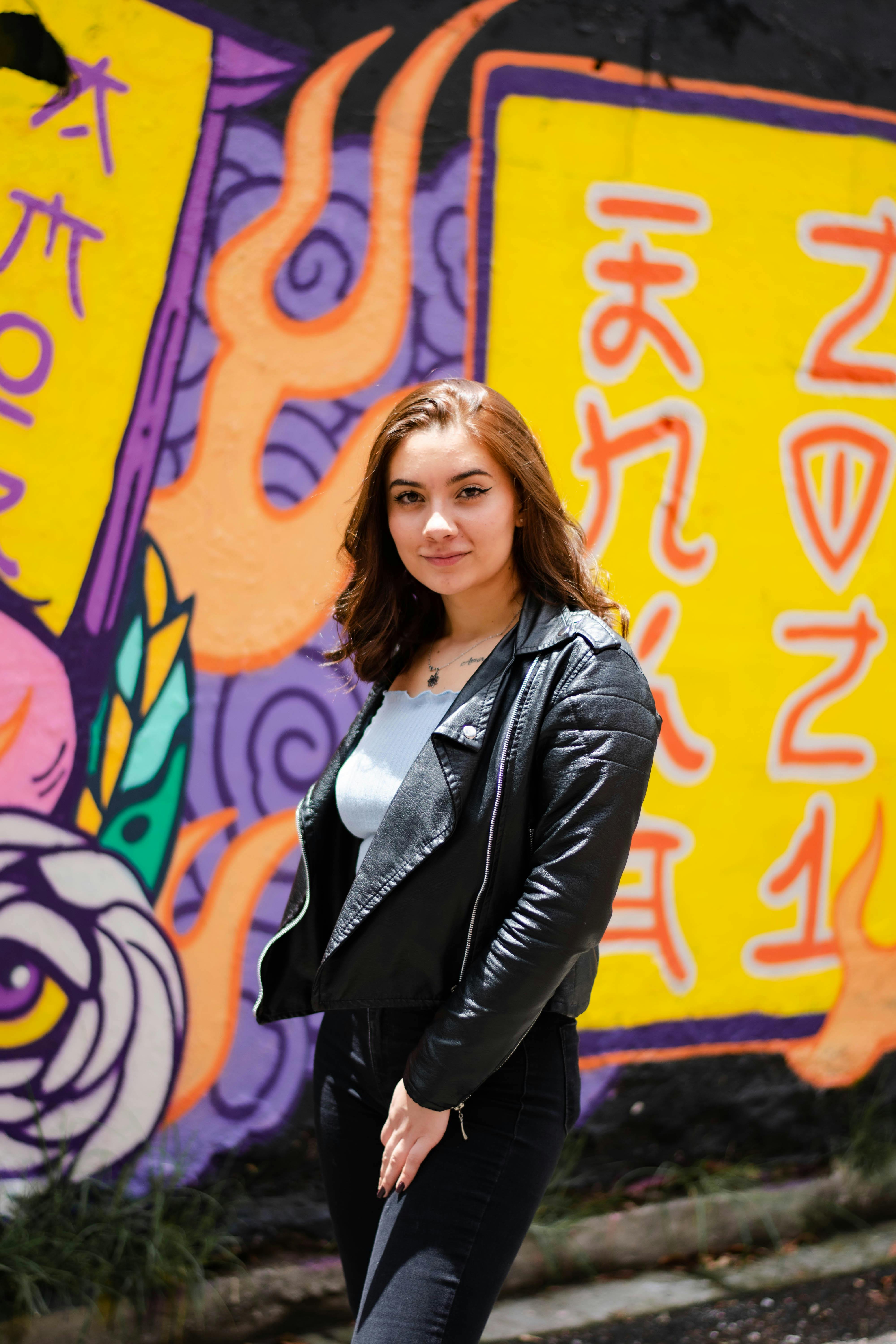 Woman in a Leather Jacket · Free Stock Photo