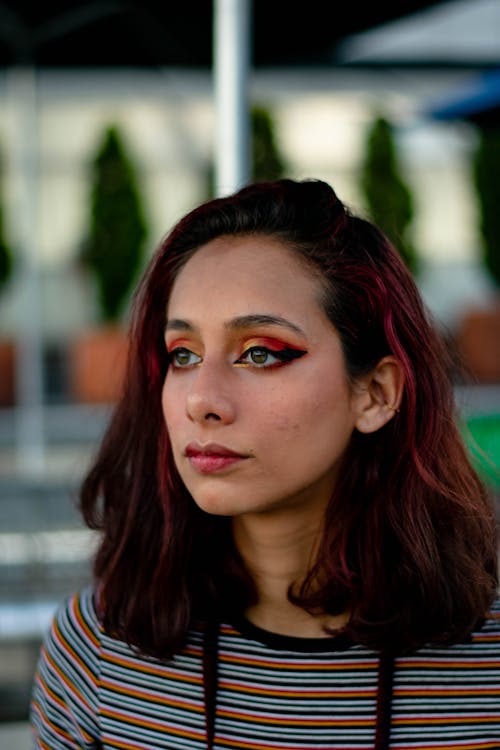 Portrait of Woman Wearing Makeup