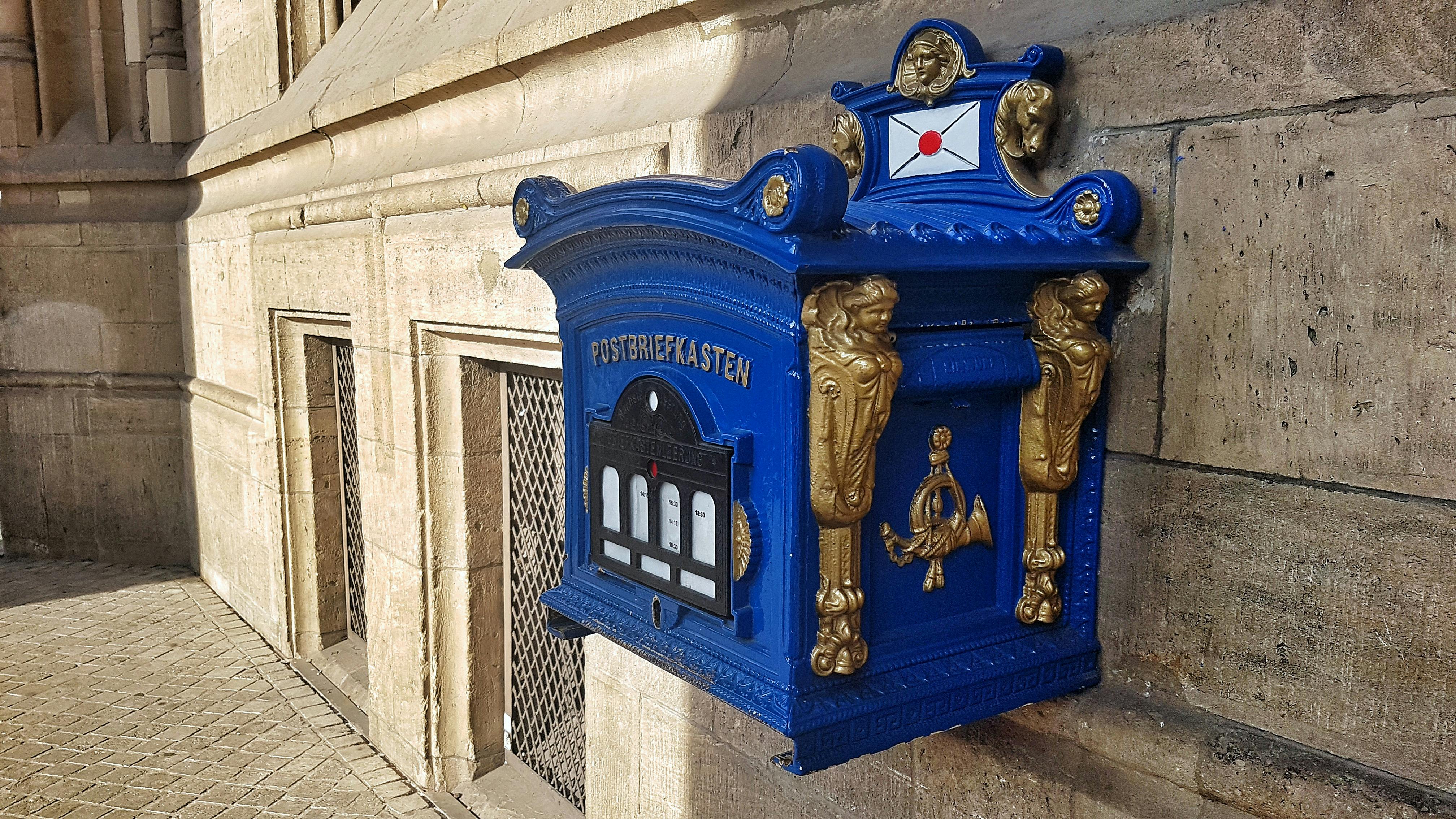 Free stock photo of blue, mail, mailbox