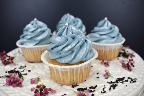 Vier Cupcakes Fotografie