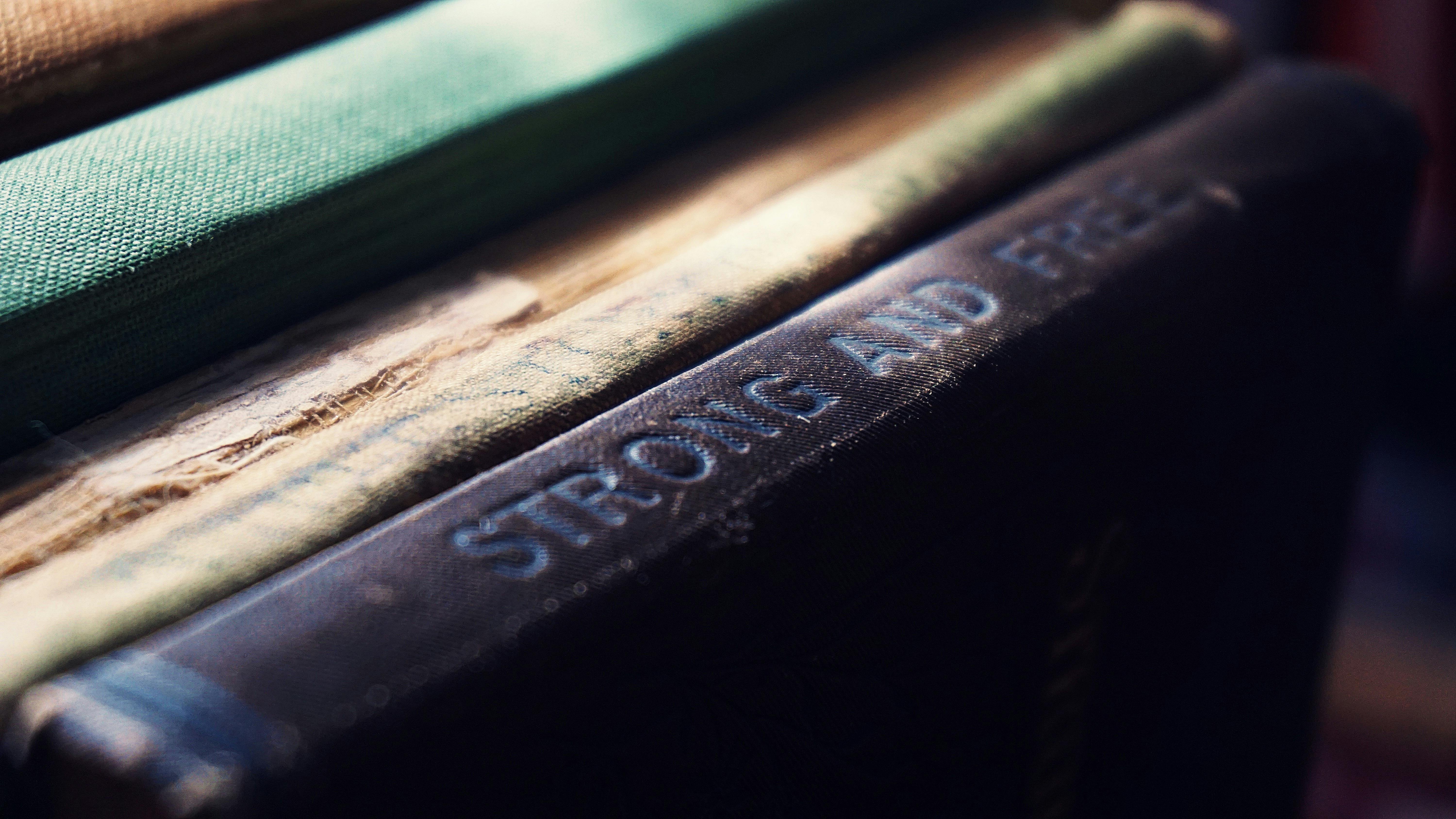 Free stock photo of books, macro photography, old books