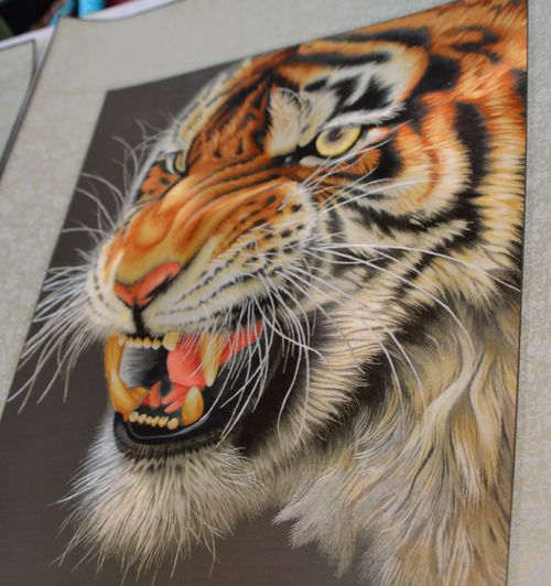 Free Chinese silk painting Stock Photo