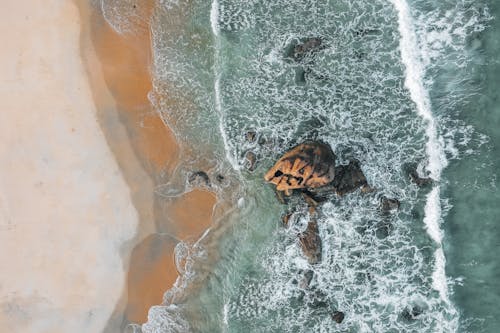 бесплатная Скалы на берегу моря Стоковое фото