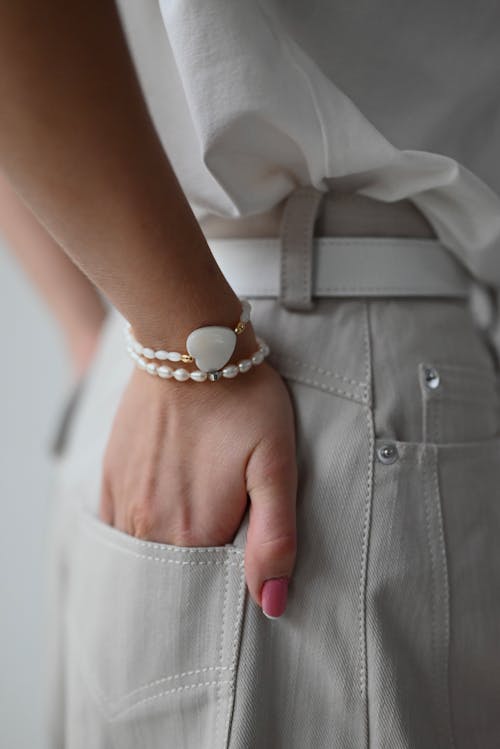 Free Woman with a Bracelet on her Hand Stock Photo