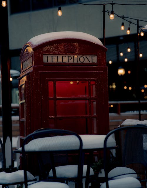 Snow on Telephone Booth