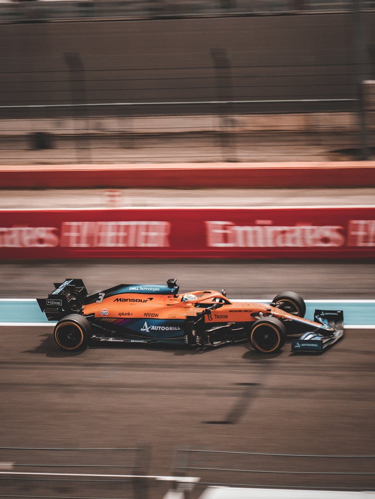 Formula One Car On Racing Track