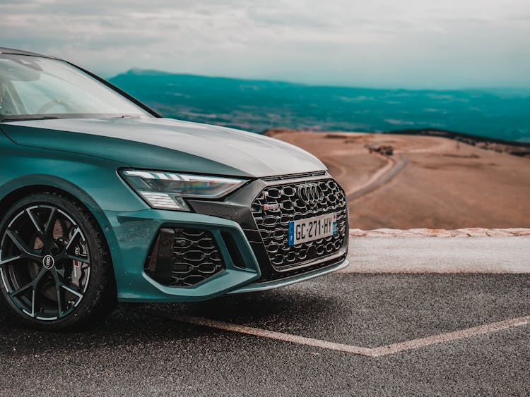 Close-up Shot Of Shiny Audi RS3 Parked On The Road