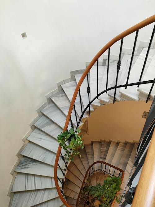 Free Spiral Stairs in Building Stock Photo