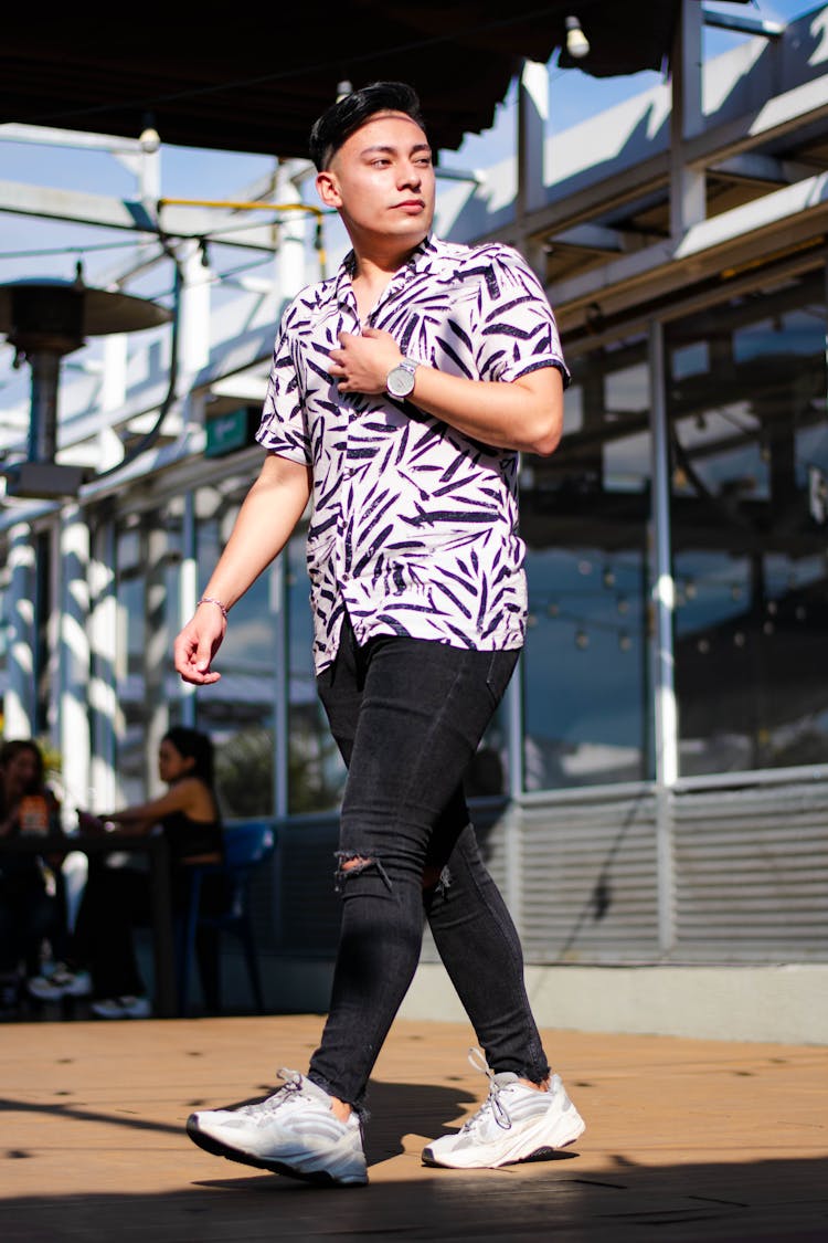 Model In Shirt And Pants