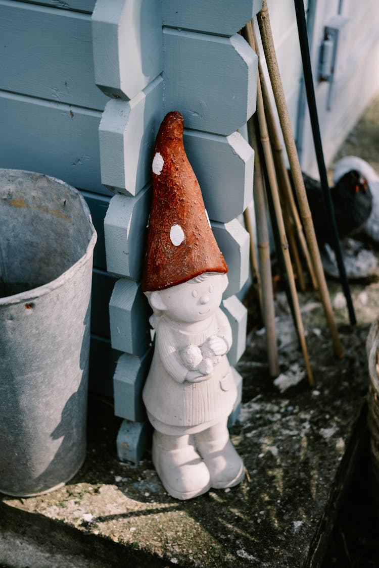 Garden Gnome In Yard