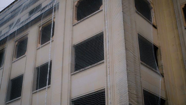 Net On Walls Of Building