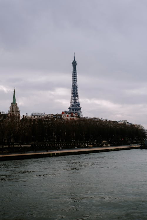 River Near the Eiffel Tower