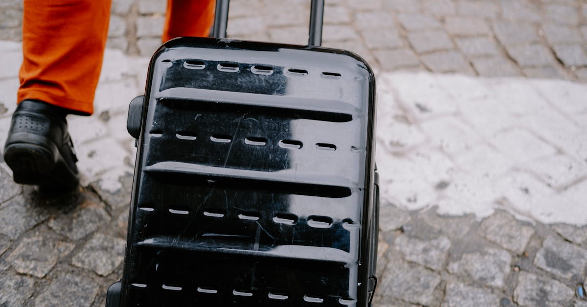 Person Pulling a Black Trolley Bag · Free Stock Photo