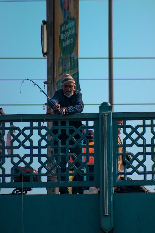 Man in a Bridge Fishing