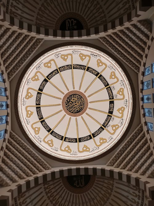 Writings in Arabic on Mosque Ceiling