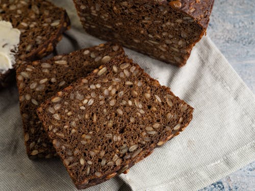 구운, 덴마크 호밀 빵, 러그보드의 무료 스톡 사진