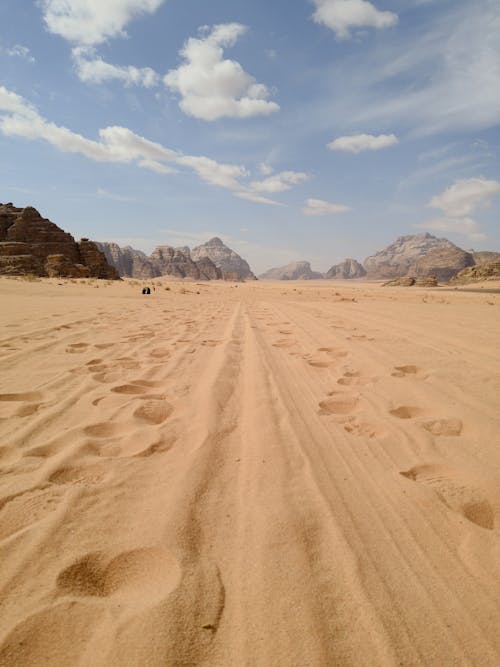 Foot Steps in the Desert Sand 