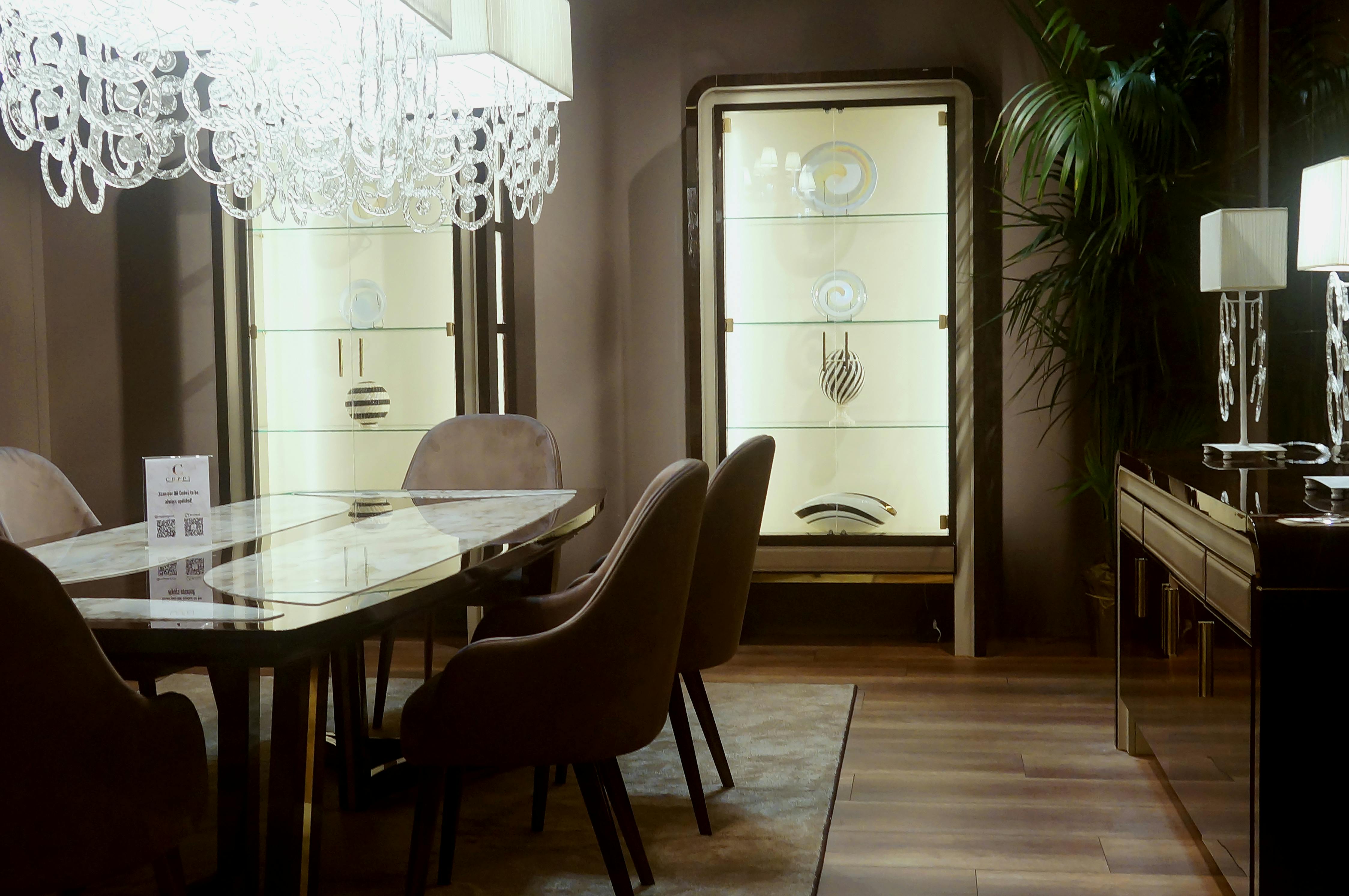 Living Room Set With Lighted Chandelier · Free Stock Photo