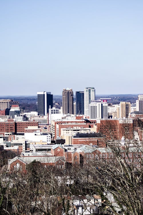 Clear Sky over City