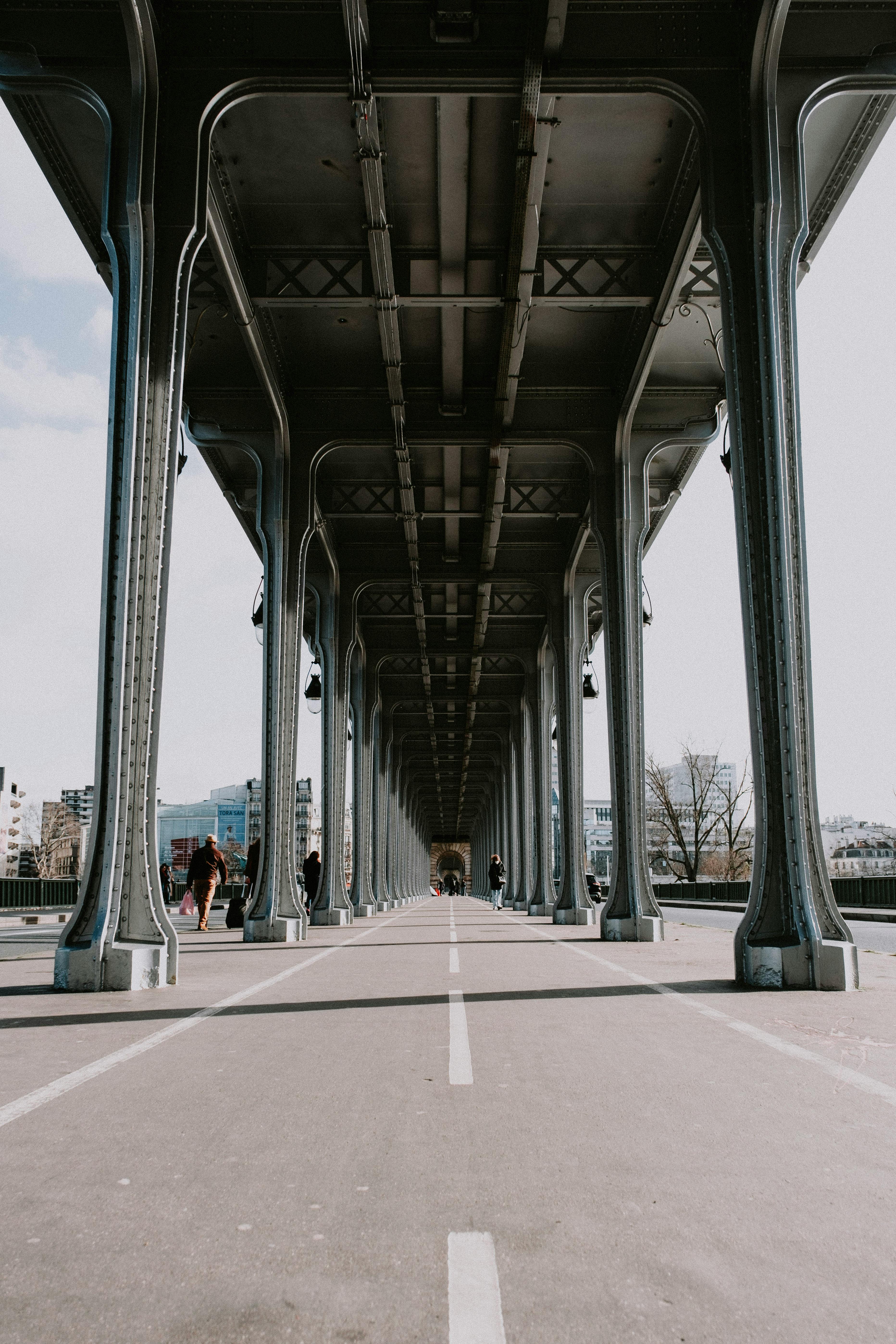 Road under Bridge on Pillars · Free Stock Photo