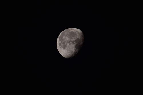 Free A detailed photo of the moon against a dark night sky, showcasing lunar surface features. Stock Photo