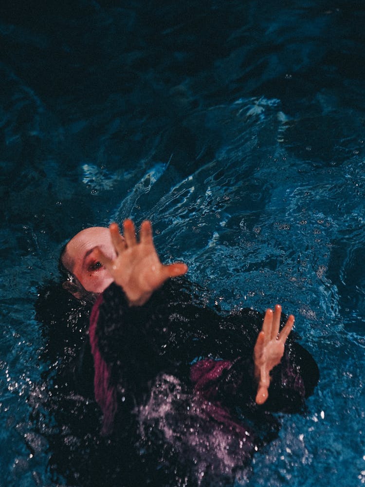 Photo Of A Woman Drowning