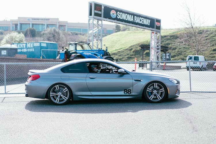 Silver BMW M6 At Sonoma Raceway