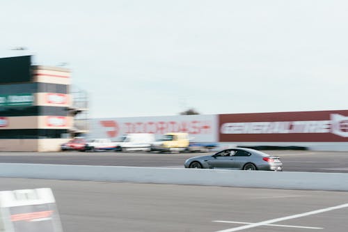 Free Gray Car on the Race Track Stock Photo