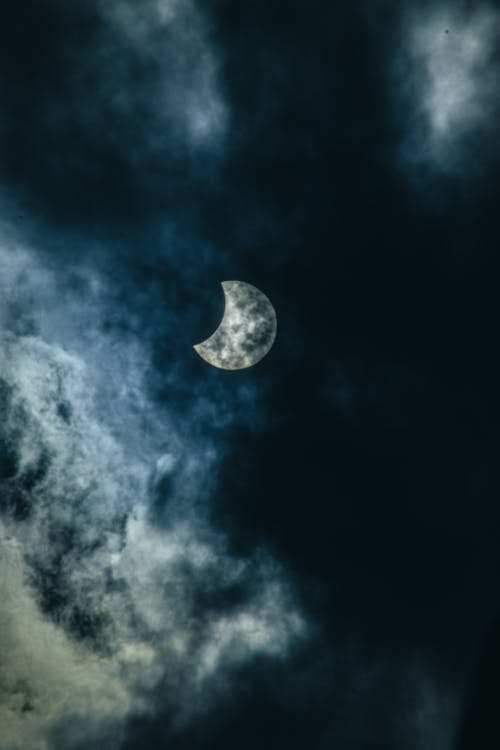 Lunar Eclipse Behind Clouds 