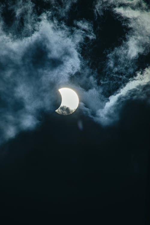 Moon in the Cloudy Sky