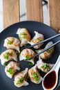Sushi Dish on White Ceramic Bowl