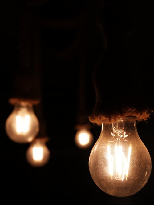 Free Light Bulb With Bokeh Lights Stock Photo
