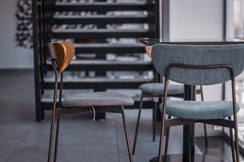 Gray and Brown Chairs in a Restaurant