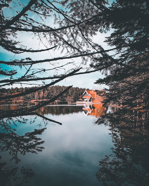 Základová fotografie zdarma na téma břeh jezera, budova, jezero