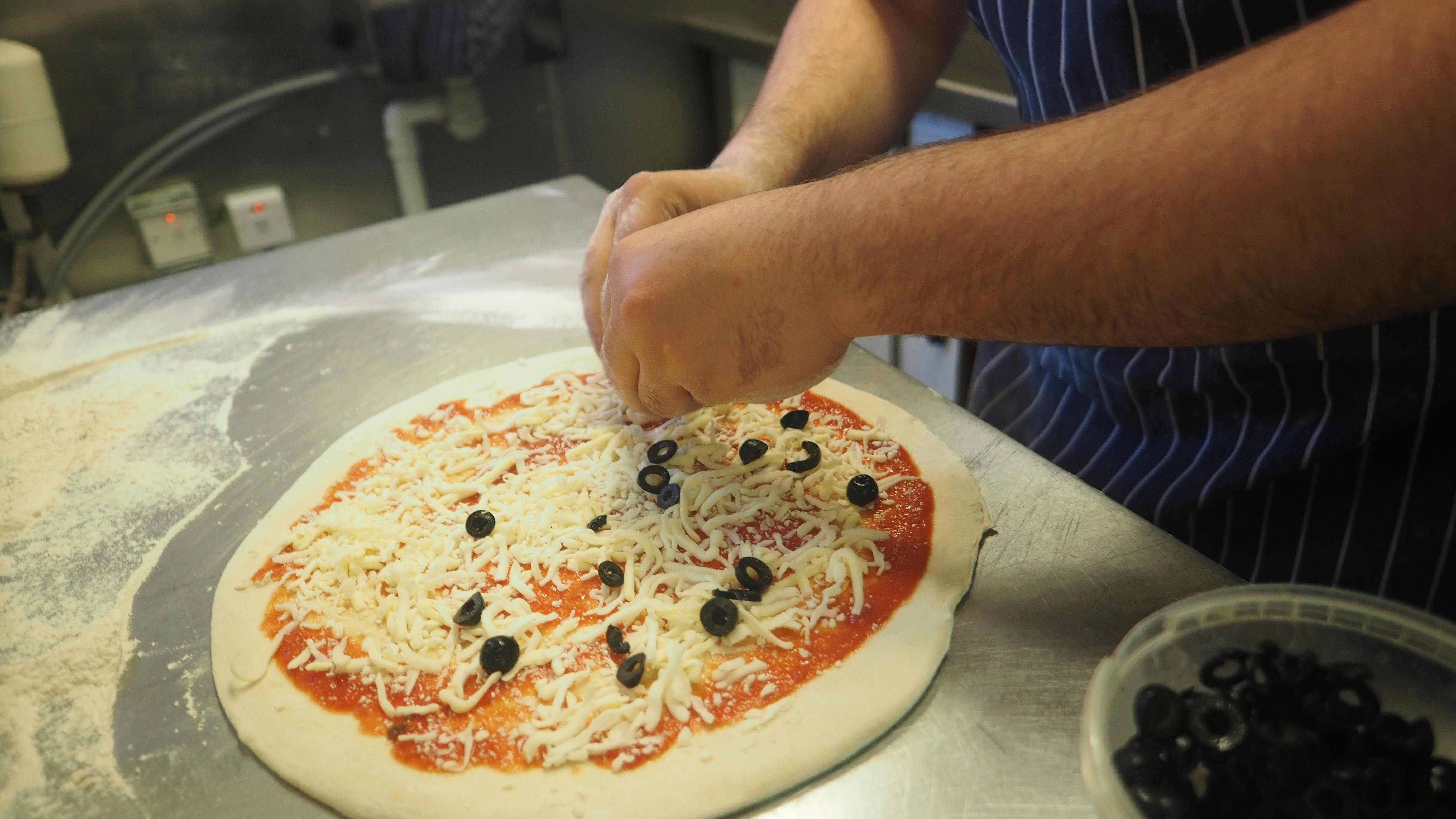 Free stock photo of pizza dough, pizza making, pizza prep