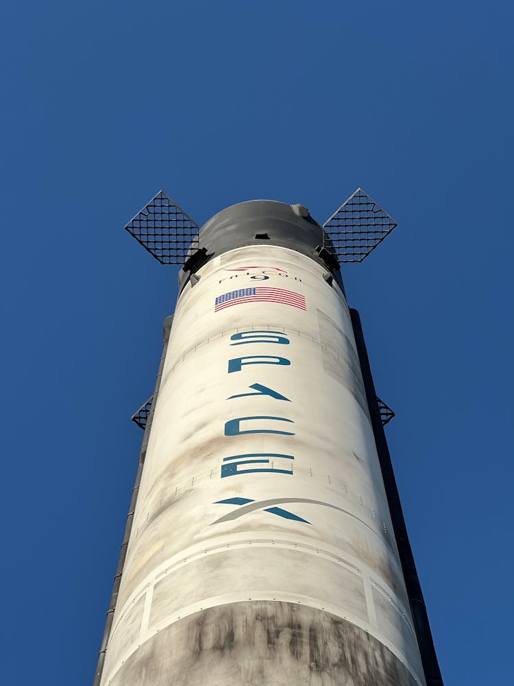 Tower By The SpaceX Headquarters Against The Sky